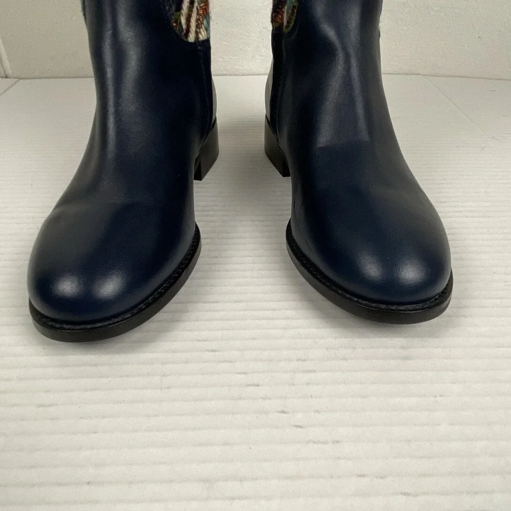 NWOB Tory Burch Miller Riding Boots Multicolor Tweed/Leather Size Women's 7M New